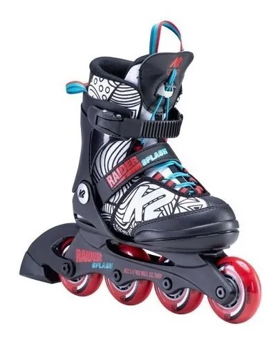 Роликові коньки дитячі K2 RAIDER SPLASH S (29-34) 170-205мм Black/white/multicolor (30E0221.1.1) (170-205мм)
