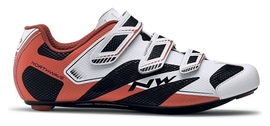 Туфлі велосипедні Northwave SONIC 2 M 42.5 (10.0US) White/black/red (80161015-53) O, укр, укр