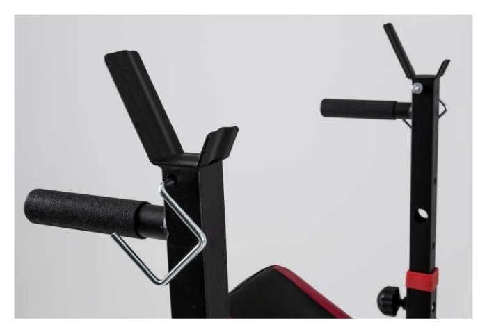 Скамейка для жима с верхней тягой и тренажерами + штанга 75 кг RN-Sport