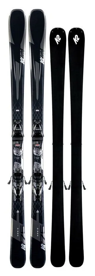 Лижі гірські комплект K2 KONIC 75+M2 10 QKCLK 156см Black/anthracite (10D0009.172.1+10B1013.172.1) (177 см anthracite, black)