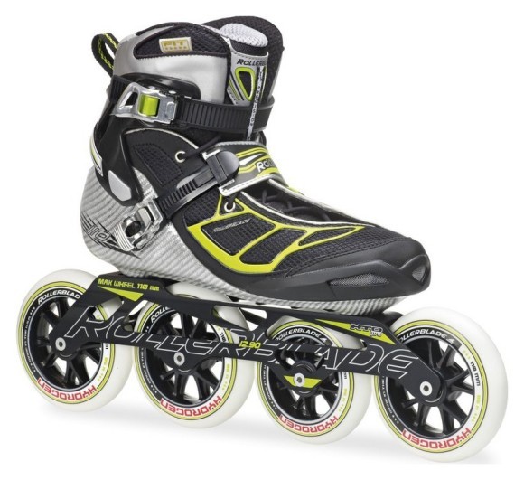 Роликові коньки для дорослих Rollerblade TEMPEST 110 M 41 (8.5US) 265мм Silver/green (07301600 7C1), укр