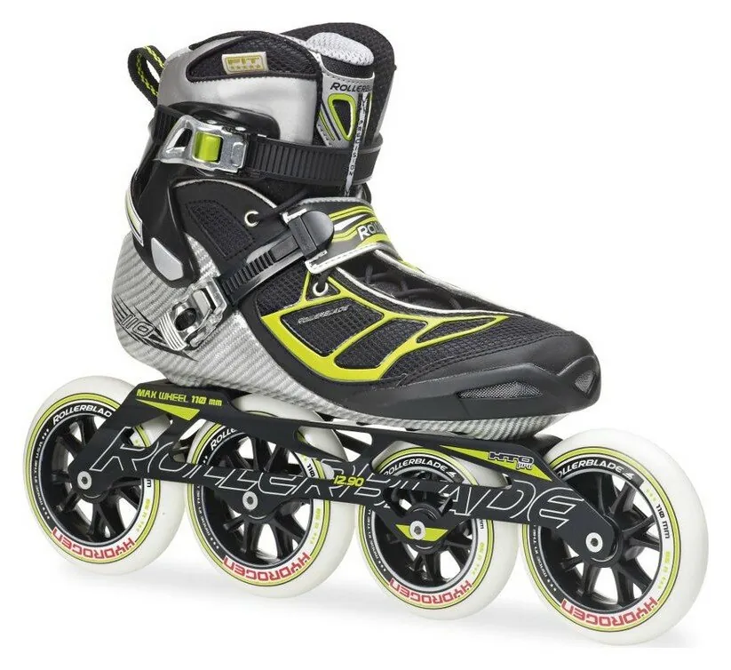Роликові коньки для дорослих Rollerblade TEMPEST 110 M 41 (8.5US) 265мм Silver/green (07301600 7C1) (290мм)
