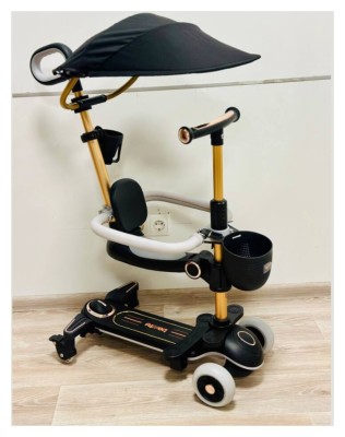 Дитячий самокат Maraton 4in1 8028 black (Чорний)