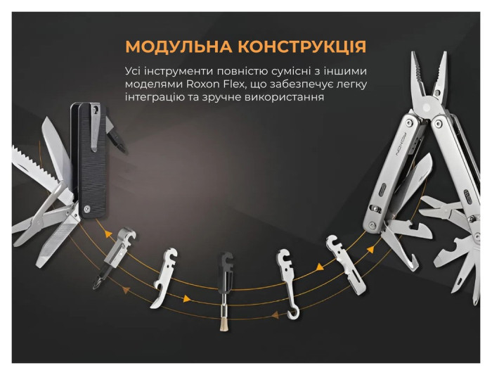 Мультитул Roxon Flex Companion S503G зелений, укр, укр