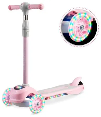 Детский самокат трехколесный Ricokids Piko розовый