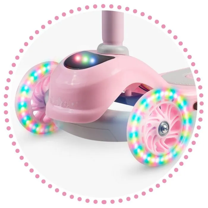 Детский самокат трехколесный Ricokids Piko розовый