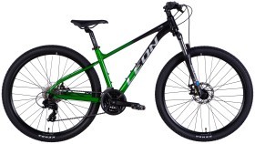 Велосипед AL 27,5" Leon XC 105 DD CS рама-16" черный с зеленым 2025