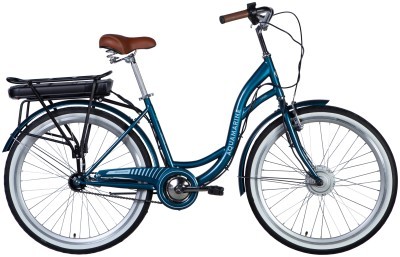 Велосипед с электроприводом 26" ST Dorozhnik eAQUAMARINE BH рама-17" 36B 12.5А*ч 350Вт темно-синий YS 2055 2025