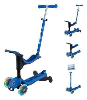 Самокат GLOBBER серії GO UP SPORTY 360 синій, до 20/50кг 1+, колеса з підсвіткою