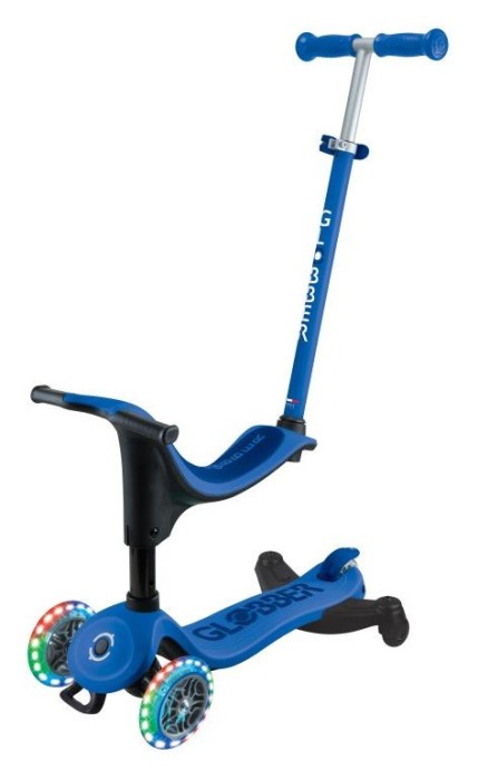 Самокат GLOBBER серії GO UP SPORTY 360 синій, до 20/50кг 1+, колеса з підсвіткою