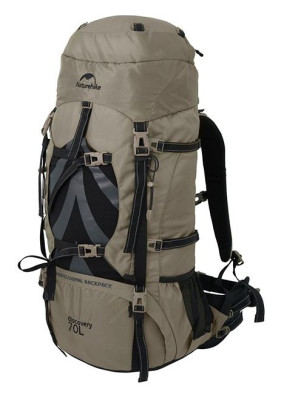 Рюкзак туристичний Naturehike NH70B070-B, 70 л + 5 л, світло-коричневий