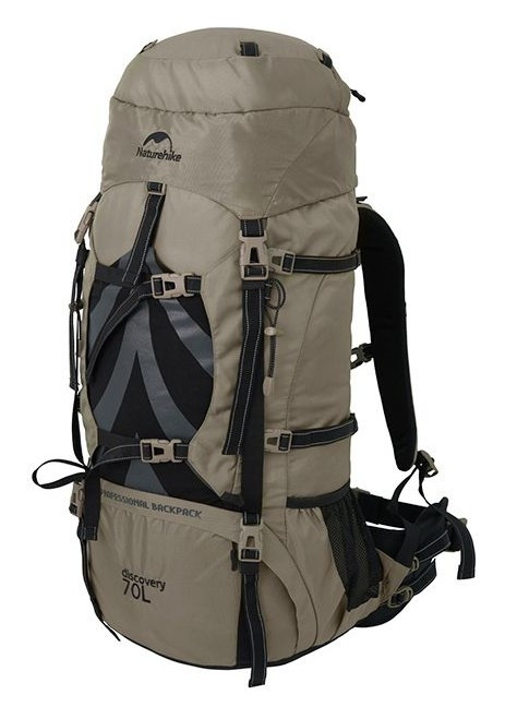 Рюкзак туристичний Naturehike NH70B070-B, 70 л + 5 л, світло-коричневий, укр, укр