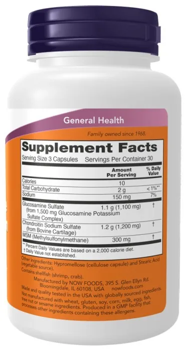 Glucosamine & Chondroitin with MSM - 90 vcaps