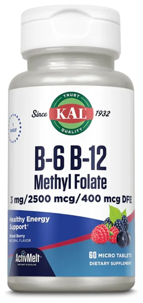 B6 B12 Methyl Folate - 60 tabs Mixed Berry (DSN_2023-10-4415)