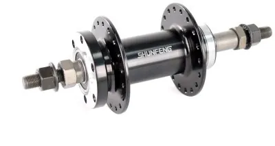 Втулка Shunfeng задня AL 3/8х14Gx36H 135х185, SF-A210RB, пром-підшипник, чорна AFT