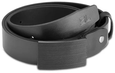Ремінь чоловічий шкіряний Semi Line Black (P8233-0 XL)