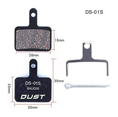 Колодки тормозные полуметалл DUST DS-01S Shimano M515/M446/Tektro Draco и другие.