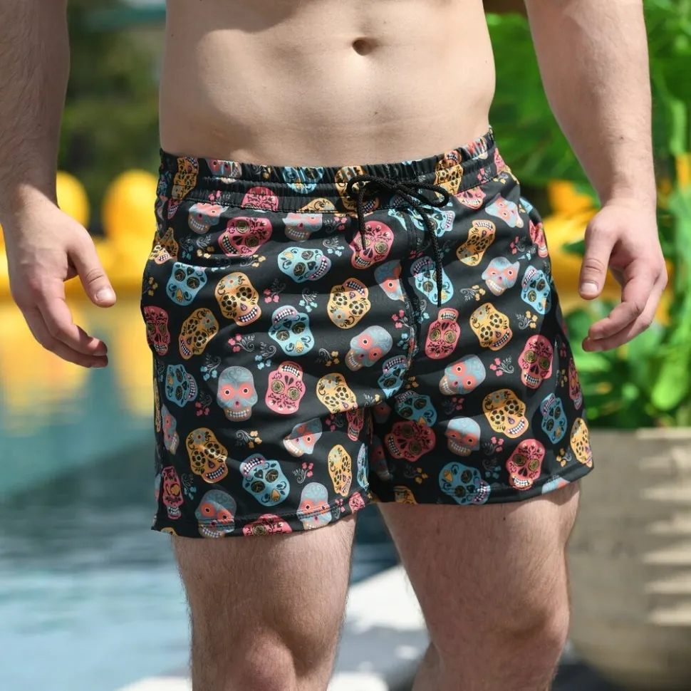 Плавальні шорти чоловічі Pobedov Pool day Kolorovi cherepy (S)