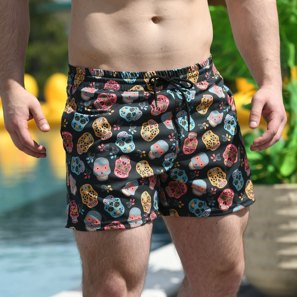 Плавальні шорти чоловічі Pobedov Pool day Kolorovi cherepy, укр, укр