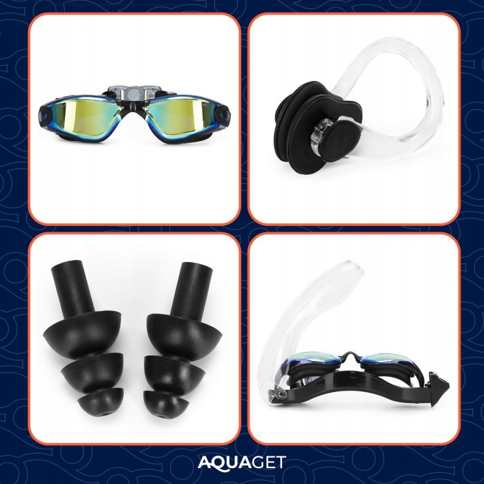 Окуляри для плавання Aquaget AQ0012 Black