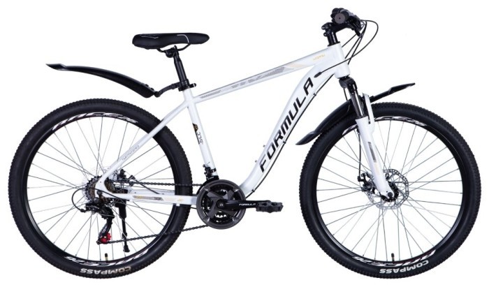 Велосипед ST 26" Formula KOZAK AM DD рама- 17,5" с крылом Pl 2024 (белый (м))