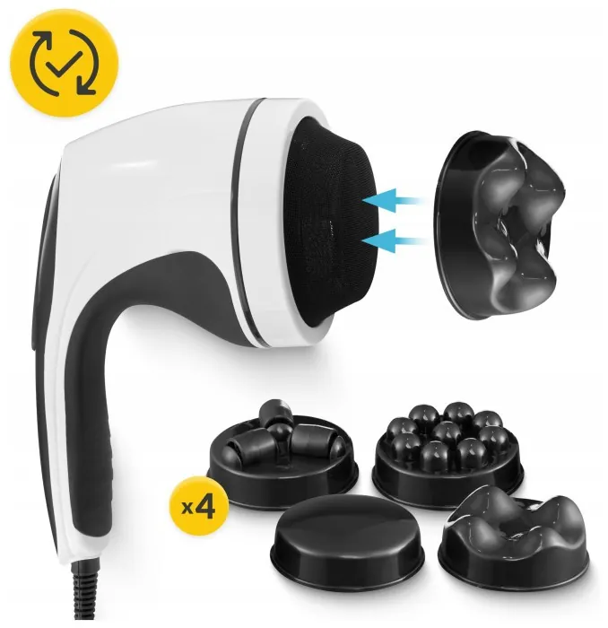 Ручний антицелюлітний масажер для тіла 4FIZJO Body Shaping 4 в 1 White (P-5907739319111)