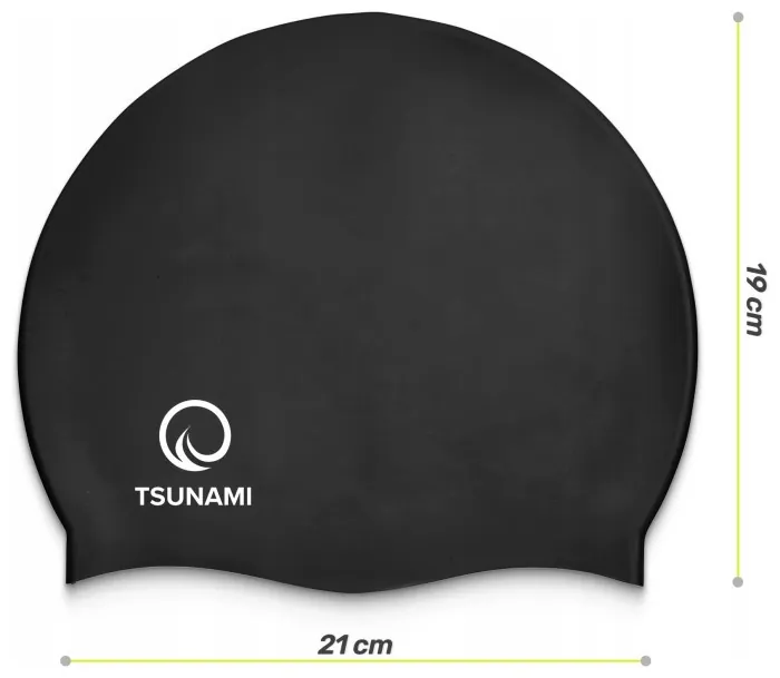 Шапочка для плавания TSUNAMI Kids детская Black (P-5905973401791)