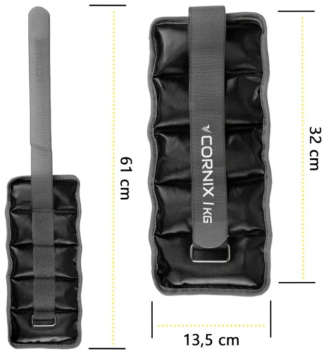 Утяжелители-манжеты для ног и рук Cornix 2 x 1 кг XR-0397