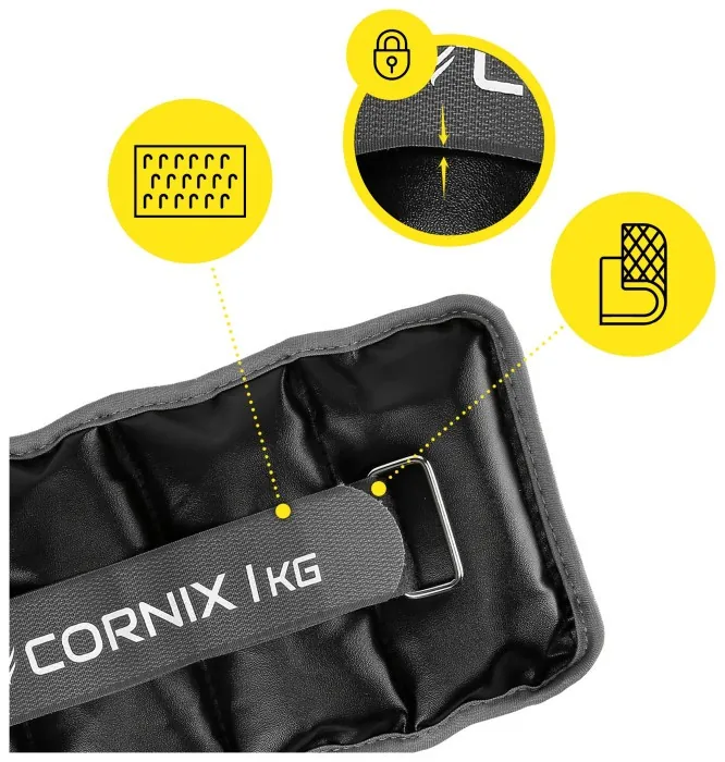 Утяжелители-манжеты для ног и рук Cornix 2 x 1 кг XR-0397