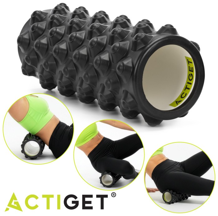 Масажний ролик Actiget EVA 33 x 13 см (валик, роллер) ACT0101 Black