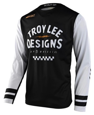 Мото Джерсі TLD Scout GP Jersey RIDE ON [BLACK/WHITE] L