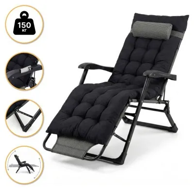 Розкладне крісло ліжко з подушкою LEOBRO Striped (LB-FCB-G1-STR)