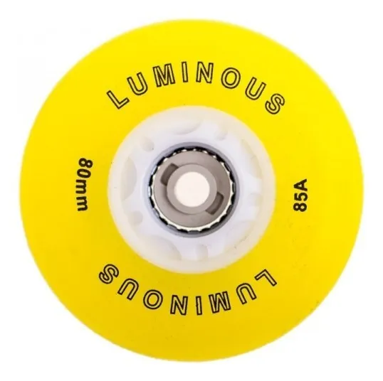 Сяючі колеса для роликів Seba Luminous жовті 76 мм/84A 4 шт