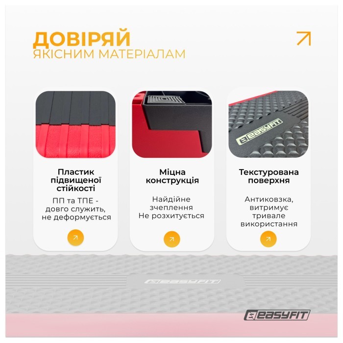 Степ для аеробіки 3-ступінчастий EasyFit