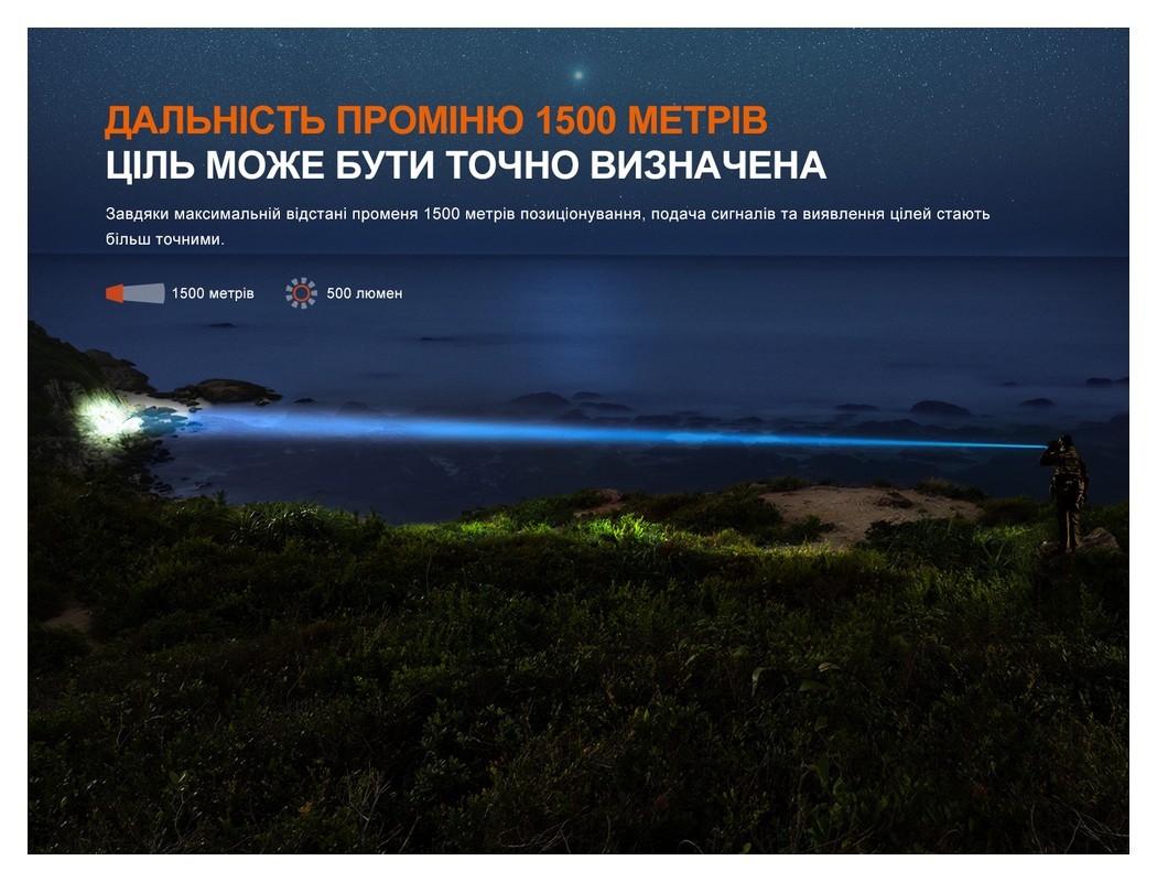 Ліхтар ручний лазерний Fenix TK30R, укр, укр