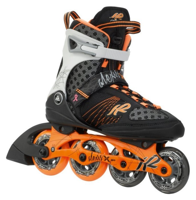 Роликові коньки для дорослих K2 ALEXIS X PRO W 38 (7.5US) 245мм Black/orange/white (3050101) O, укр, укр