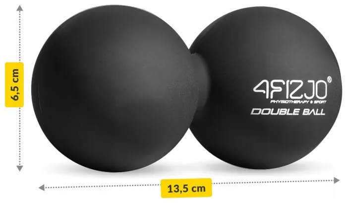 Масажний м'яч подвійний 4FIZJO Lacrosse Double Ball 6.5 x 13.5 см Black (P-5907222931226)