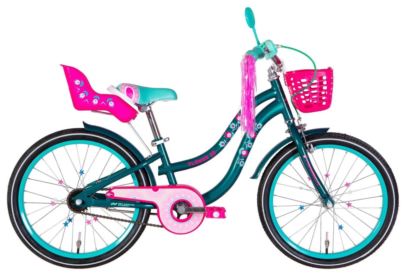 Велосипед ST 20" Formula Kid FLOWER PREMIUM BH рама-10" темно-зелений 2026 (OPS-FRK-20-243)