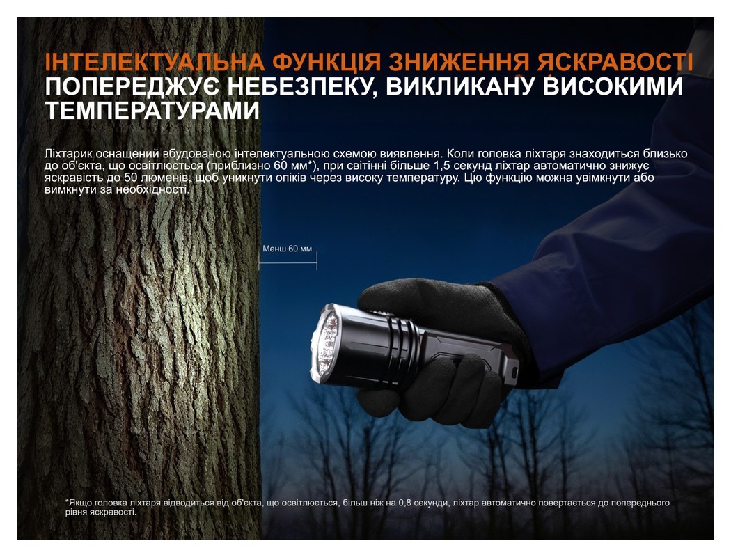 Ліхтар пошуковий ручний Fenix LR35R PRO, укр, укр