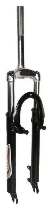 Вилка 26" Амортизационная Сталь 1" disc/v-br резьб. под эксцентрик шток-200мм travel-50мм PJ-06S-26VD черный резьба 100мм