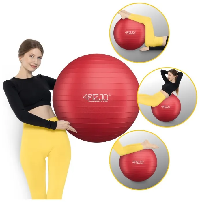 Мяч для фитнеса (фитбол) 4FIZJO 85 см Anti-Burst Red (P-5907739316387)