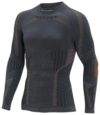 Термофутболка з довгим рукавом чоловіча Accapi Ergoracing 2025, Anthracite/Orange, M/L