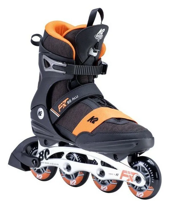 Роликові коньки для дорослих K2 F.I.T. 80 ALU M 38 (6.0US) 240мм Black/dark grey/orange (30E0260.1.1) (290мм)