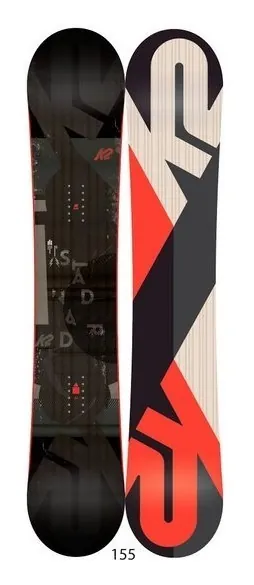 Сноуборд K2 STANDARD 155 Black/red (11A0023) (155 см black, grey, red)