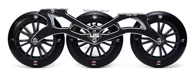 Триколісний сет для роликів FE Ultrasonic 125 mm 88А чорний