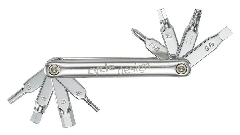 Мультитул складний для велосипеда Cycledesign THIN MINI-8 Nickel (TO0071) (Nickel)