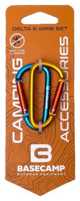 Набор алюминиевых сервисных карабинов Base Camp Delta 6 Straight Set, 2 шт, Blue/Orange
