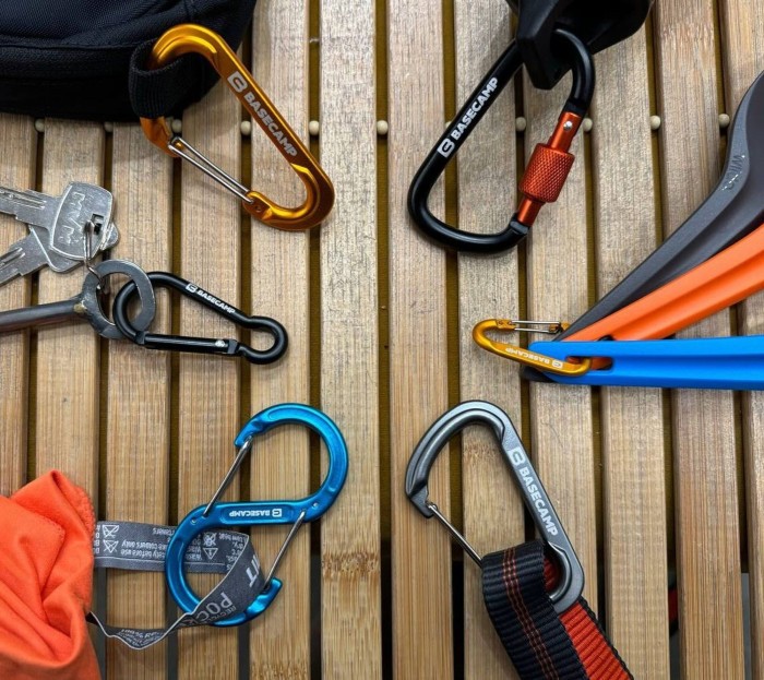 Набор алюминиевых сервисных карабинов Base Camp Delta 6 Straight Set, 2 шт, Blue/Orange