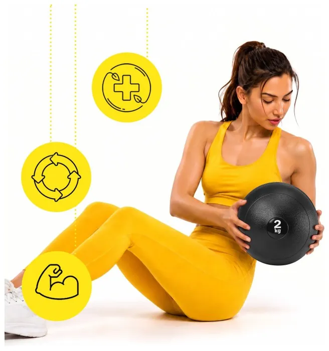 Слембол (медичний м'яч) для кросфіту Cornix Slam Ball 2 кг XR-0541 Black