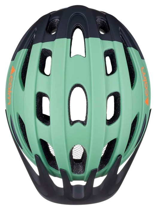 Велошолом Cairn Fusion LED USB green clay-black